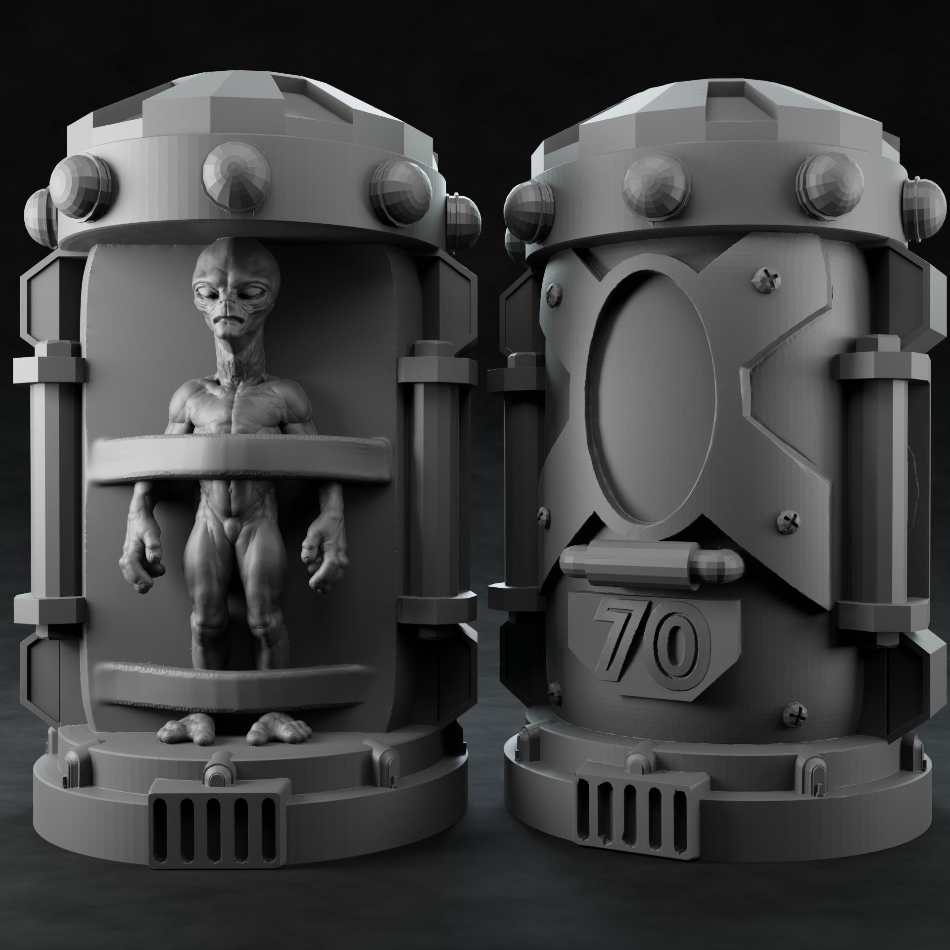 3D Printed Nafarrate Alien Capsule Set Space Orcs 28 32 mm D&D (Online Only)