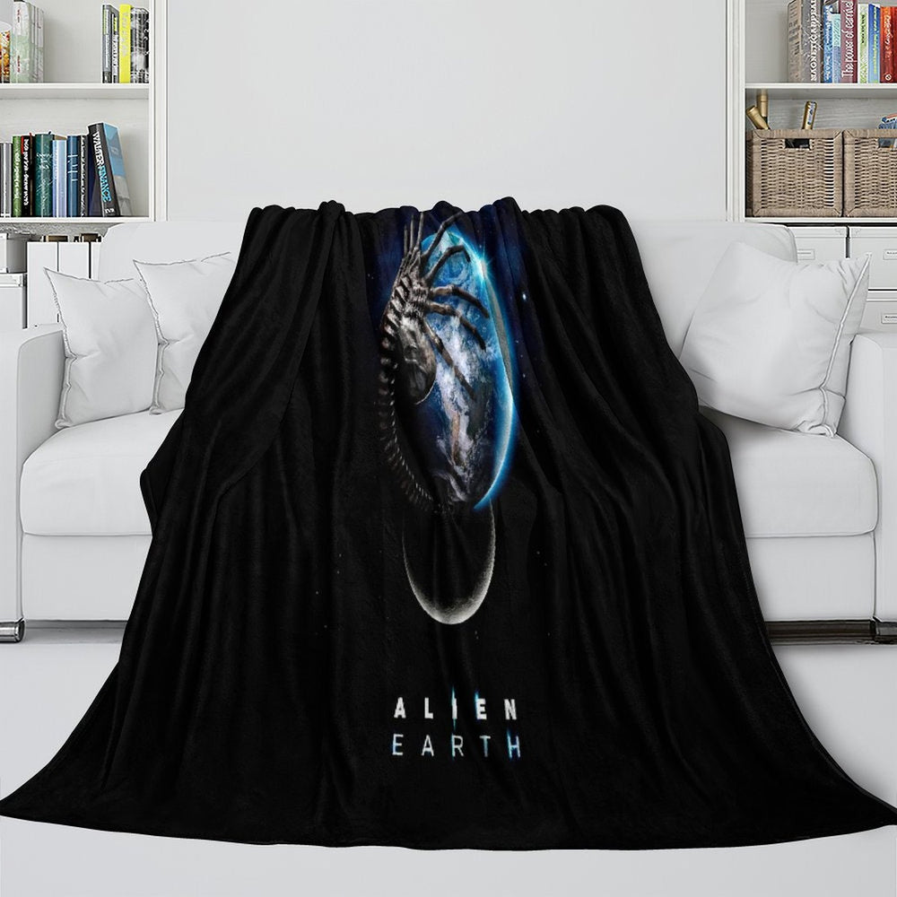 Alien Earth Blanket Pattern Flannel Throw Room Decoration (ONLINE ORDER ONLY)