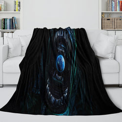 Alien Earth Blanket Pattern Flannel Throw Room Decoration (ONLINE ORDER ONLY)