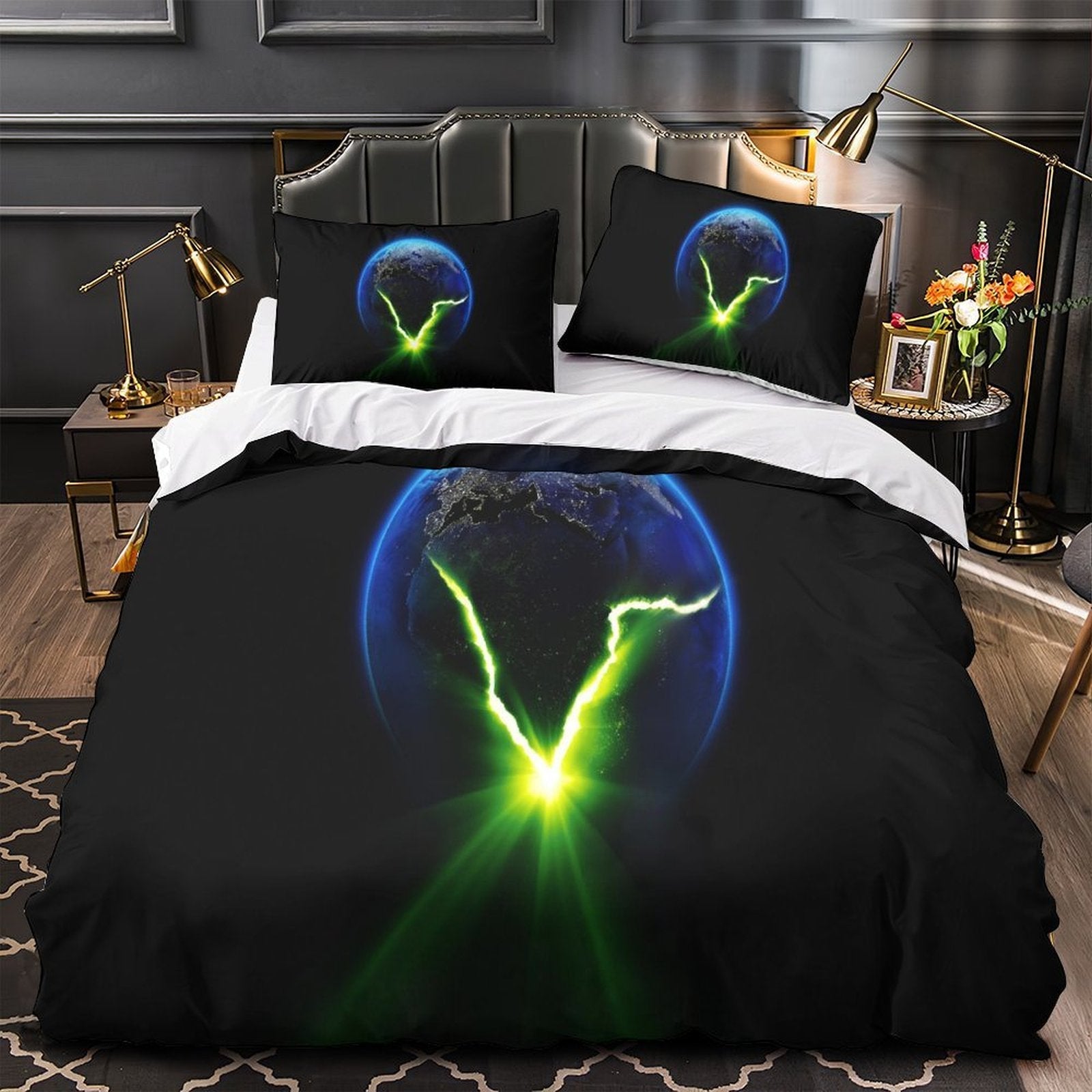 Alien Earth Duvet Cover Pattern Bedding Set Without Filler (ONLINE ORDER ONLY)
