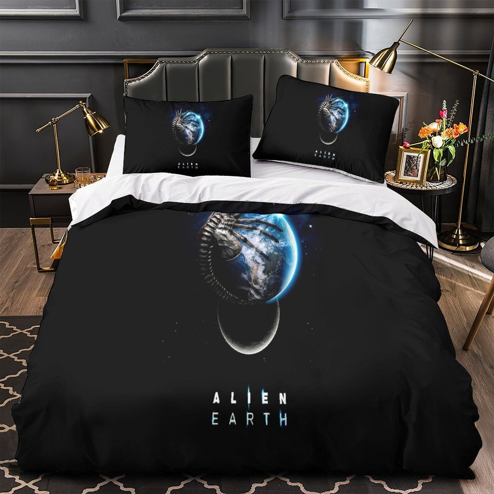 Alien Earth Duvet Cover Pattern Bedding Set Without Filler (ONLINE ORDER ONLY)