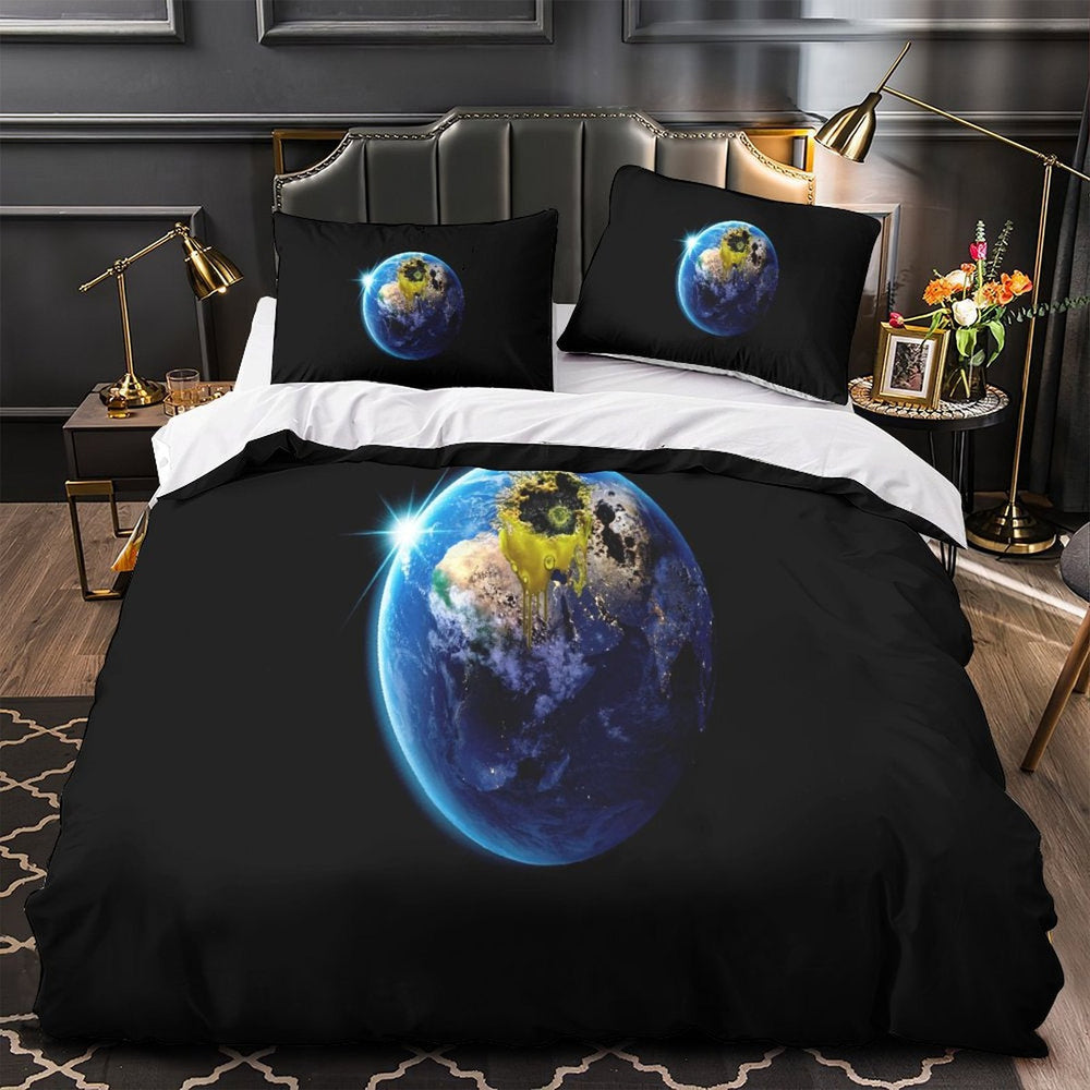 Alien Earth Duvet Cover Pattern Bedding Set Without Filler (ONLINE ORDER ONLY)