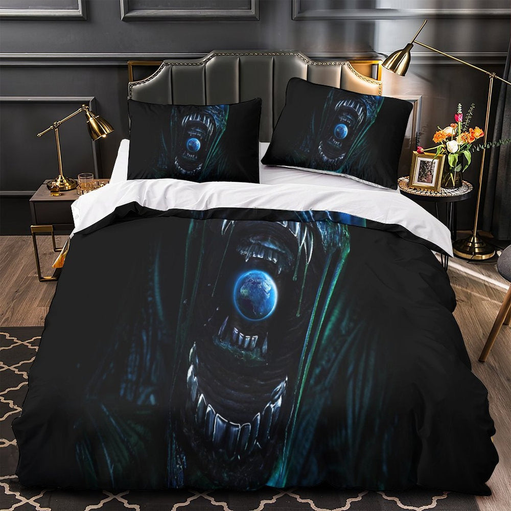 Alien Earth Duvet Cover Pattern Bedding Set Without Filler (ONLINE ORDER ONLY)