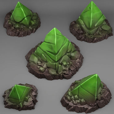 3D Printed Fantastic Plants and Rocks Alien Shards 28mm - 32mm D&D Wargaming (Online Only)