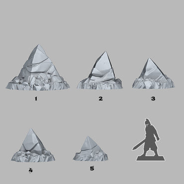 3D Printed Fantastic Plants and Rocks Alien Shards 28mm - 32mm D&D Wargaming (Online Only)