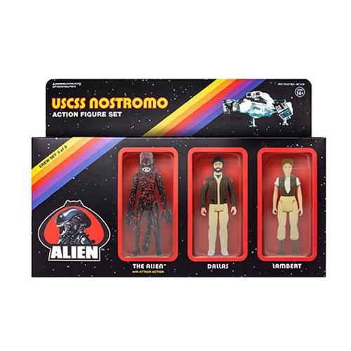 Alien USCSS Nostromo (Alien, Dallas, and Lambert) 3 3/4-inch ReAction Figures Pack C (Online Order Only)
