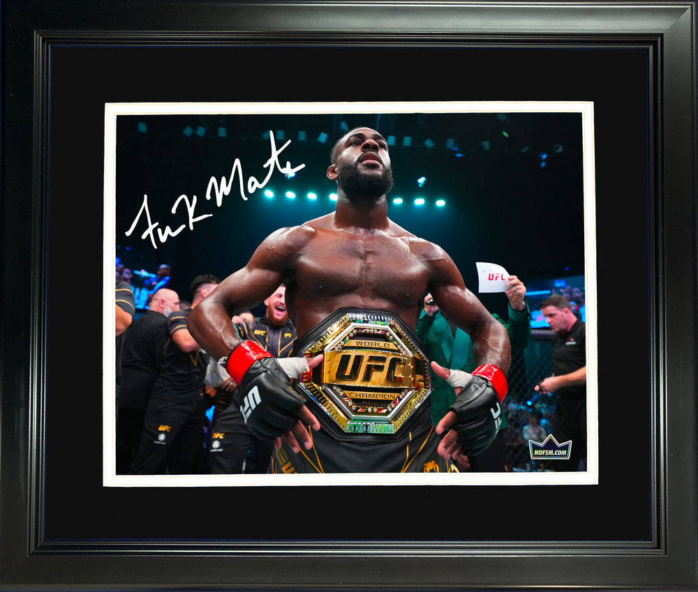 Framed Aljamain Sterling UFC MMA Facsimile Laser Engraved Signature Auto 11"x14"Photo HOFSM Holo (ONLINE ORDER ONLY)