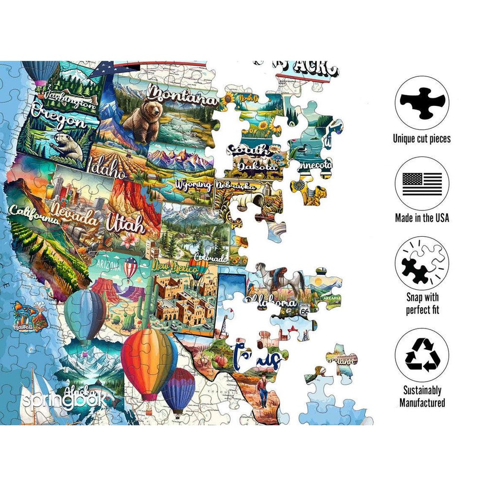 All American Attractions 1000 Piece Jigsaw Puzzle Springbok
