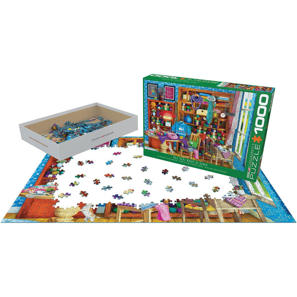 All You Knit is Love 1000 Piece Jigsaw Puzzle Eurographics