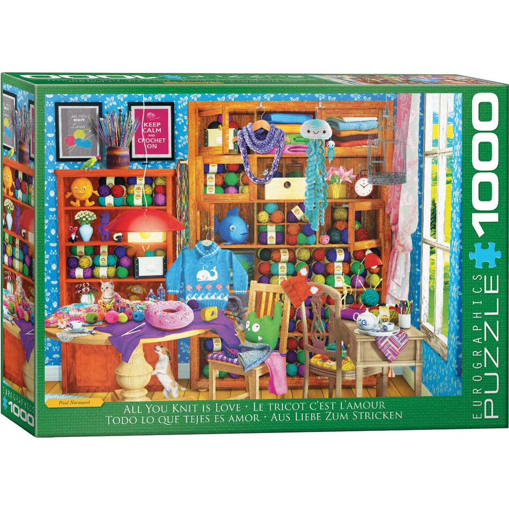 All You Knit is Love 1000 Piece Jigsaw Puzzle Eurographics