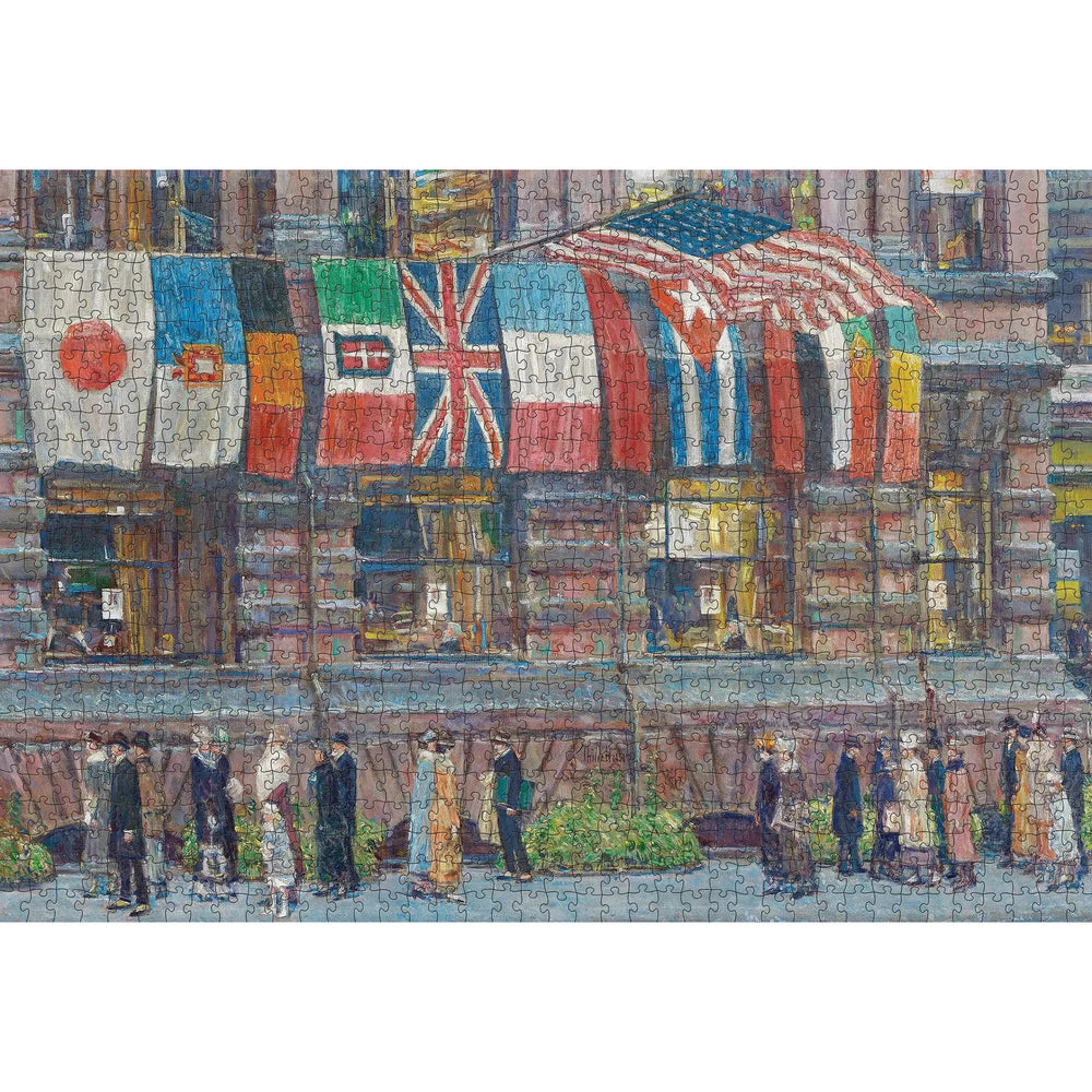 Allied Flags; Union League Club 1000 Piece Jigsaw Puzzle Pomegranate