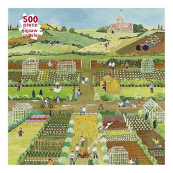 Allotments by Judy Joel 500 Piece Jigsaw Puzzle Flame Tree