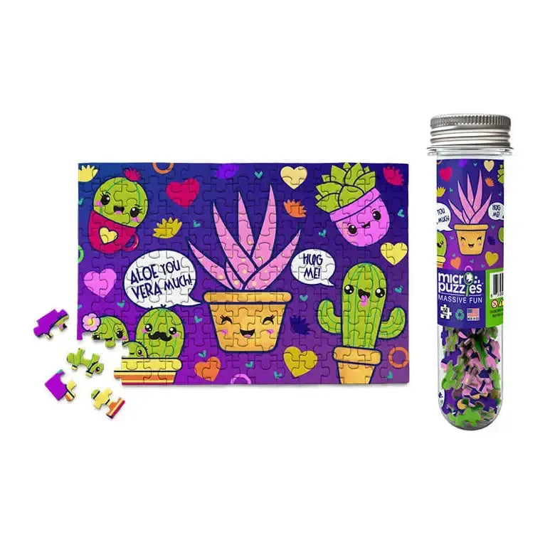 Aloe You Vera Much Plant Love 150 Piece Mini Jigsaw Puzzle Micro Puzzles