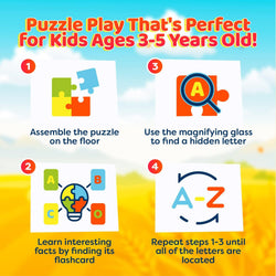 Alphabets Spy 48 Piece Floor Jigsaw Puzzle with Flashcards & Magnifying Glass (ONLINE ORDER ONLY)