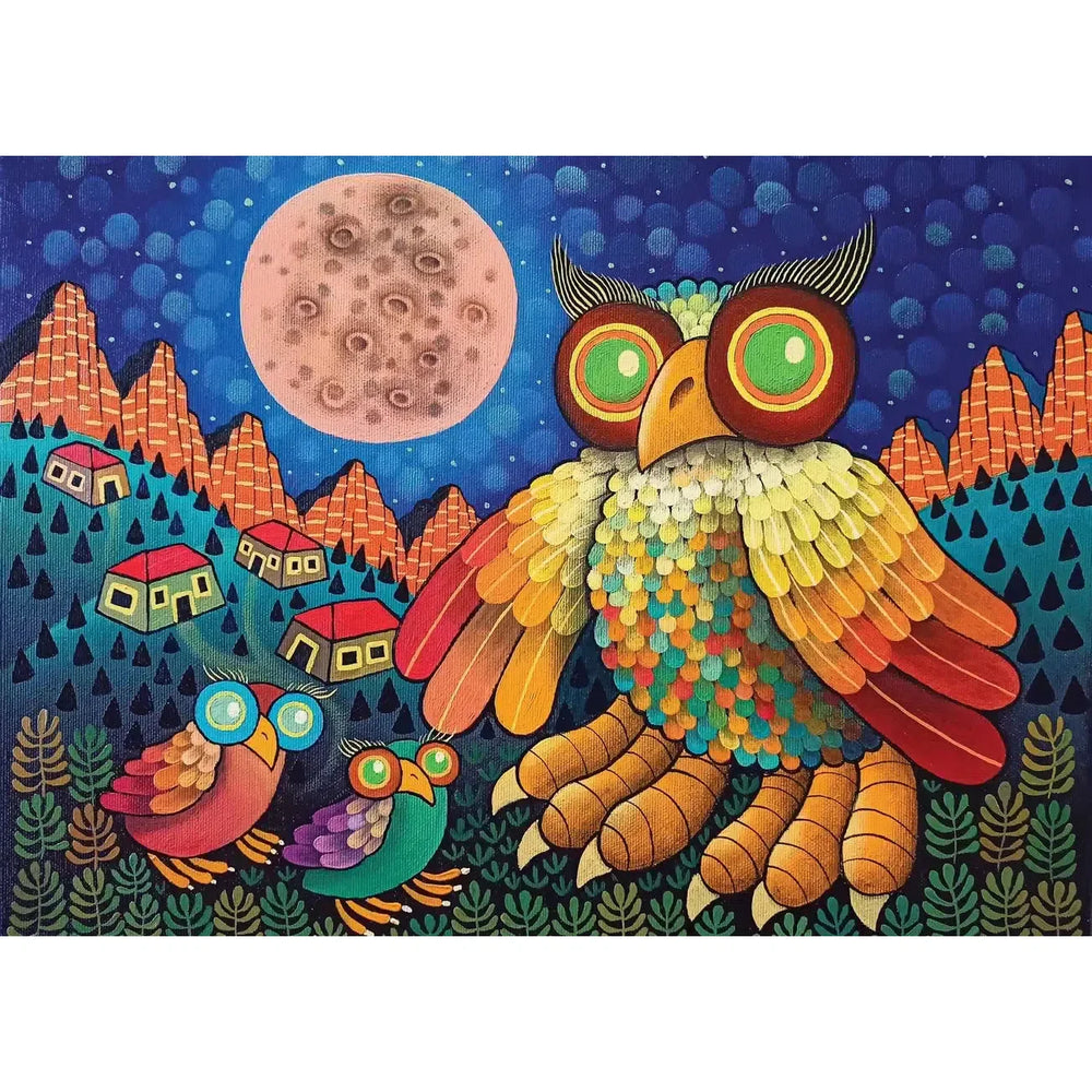 Alpine Owls 500 Piece Premium Jigsaw Puzzle Art & Fable (ONLINE ORDER ONLY)