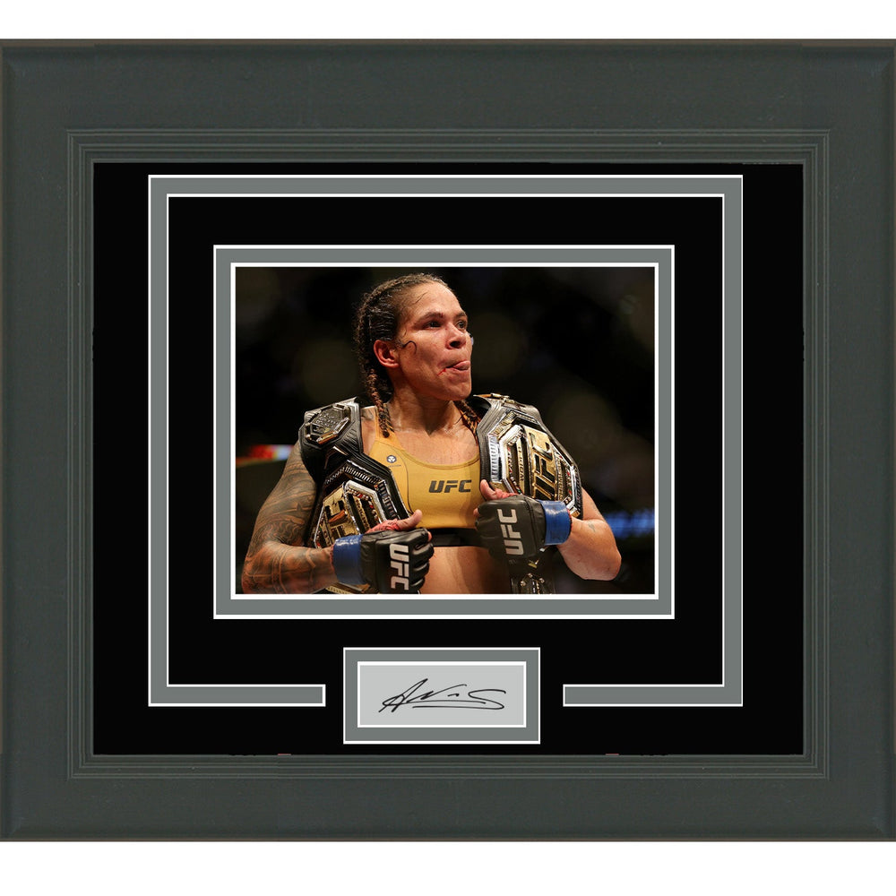 Framed Amanda Nunes Facsimile Laser Engraved Signature Auto UFC 11x14 Photo (ONLINE ORDER ONLY)