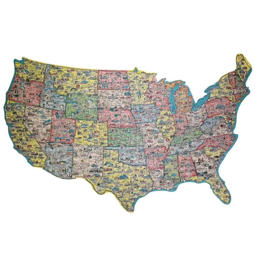 America the Wonderland 1000 Piece Shaped Jigsaw Puzzle TDC