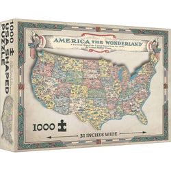 America the Wonderland 1000 Piece Shaped Jigsaw Puzzle TDC