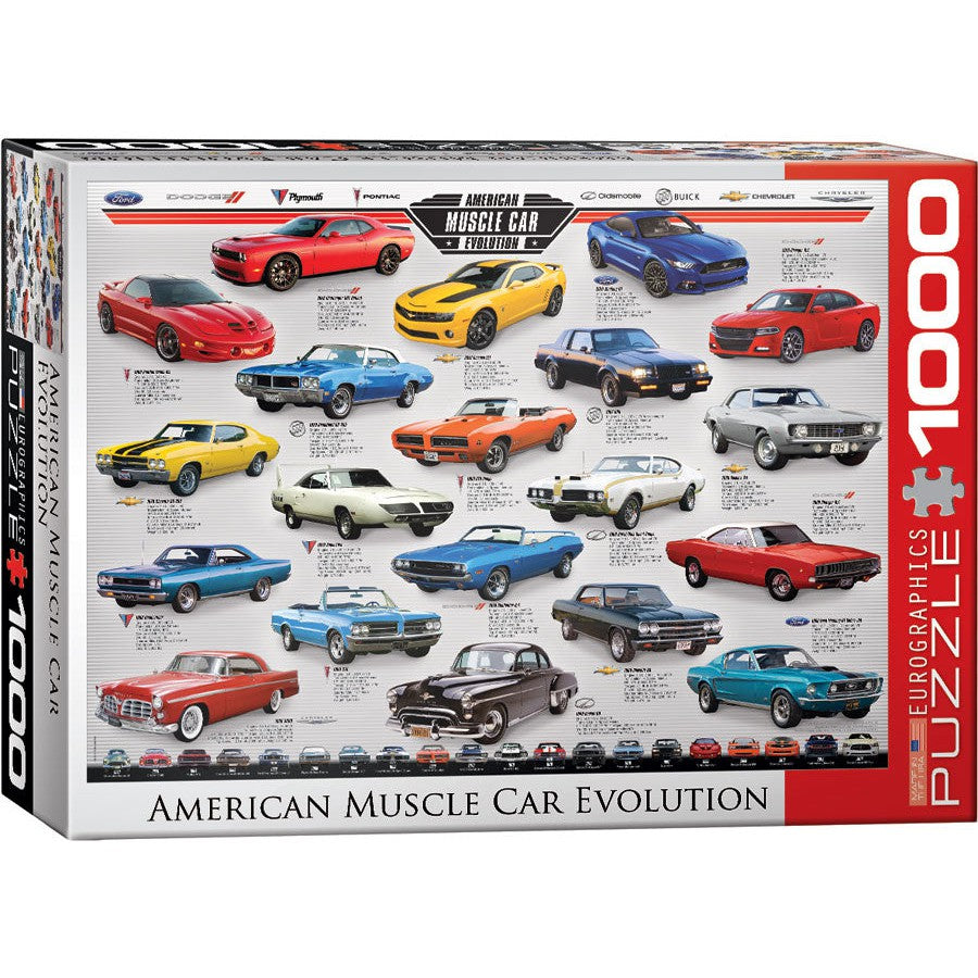 American Muscle Car Evolution 1000 Piece Jigsaw Puzzle Eurographics (ONLINE ORDER ONLY)
