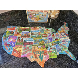 American Road Trip 1000 Piece Shaped Jigsaw Puzzle TDC