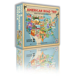 American Road Trip 1000 Piece Shaped Jigsaw Puzzle TDC