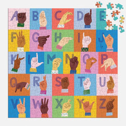American Sign Language Alphabet 500 Piece Jigsaw Puzzle Mudpuppy (ONLINE ORDER ONLY)