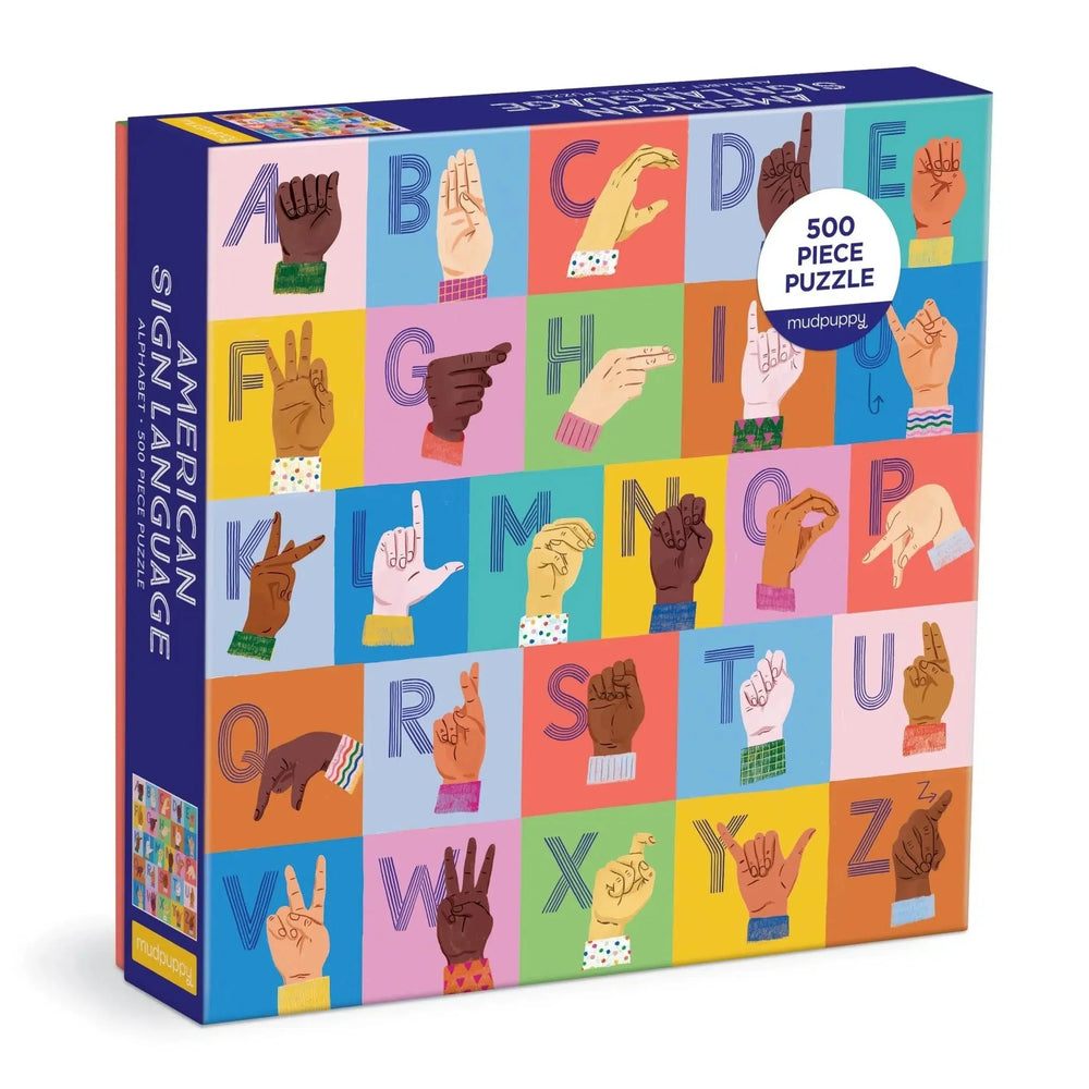 American Sign Language Alphabet 500 Piece Jigsaw Puzzle Mudpuppy (ONLINE ORDER ONLY)