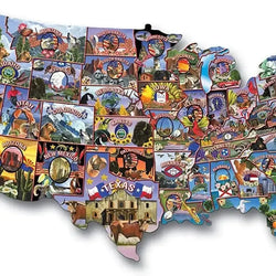 American Vintage Postcards 1000 Piece Shaped Jigsaw Puzzle TDC
