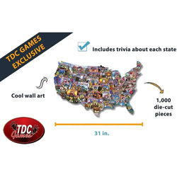 American Vintage Postcards 1000 Piece Shaped Jigsaw Puzzle TDC