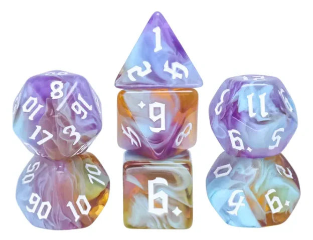 Amethyst Sunset RPG Dice Set (ONLINE ORDER ONLY)
