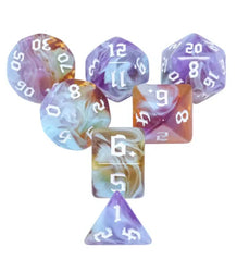 Amethyst Sunset RPG Dice Set (ONLINE ORDER ONLY)