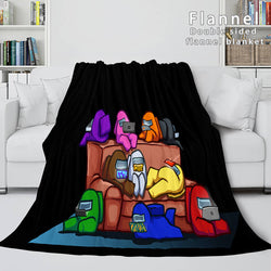 Among Us Soft Flannel Blanket Fleece Throw Blanket Bedding Sets (Online Order Only)