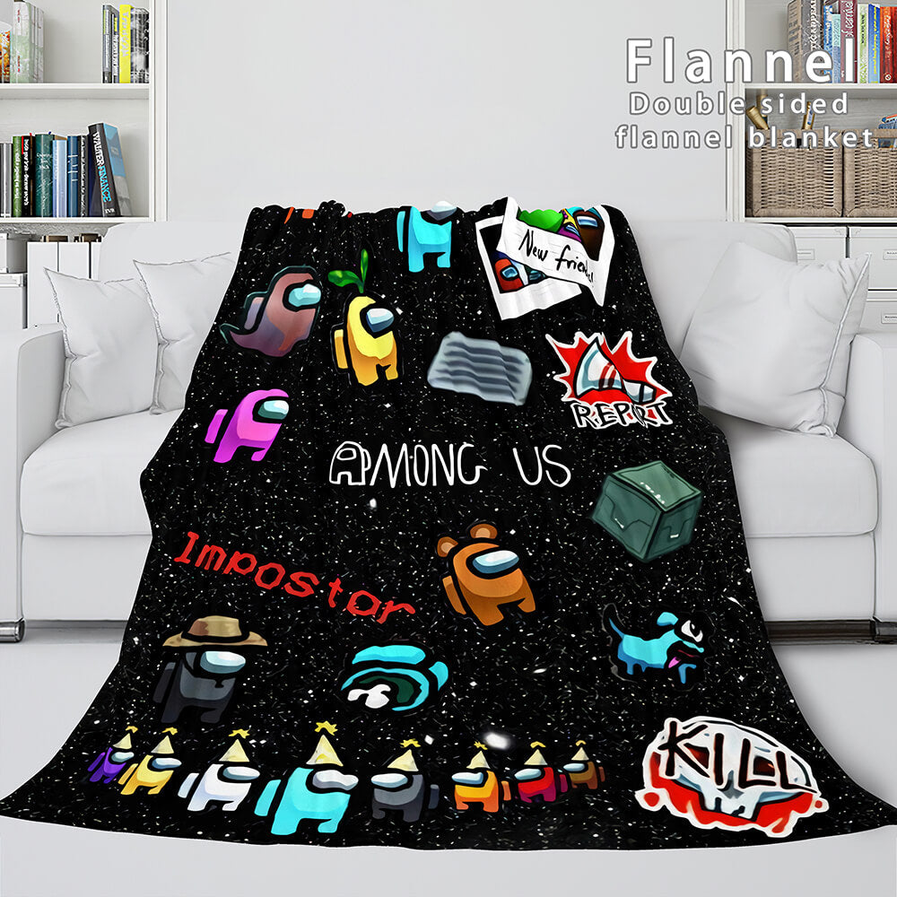 Among Us Soft Flannel Blanket Fleece Throw Blanket Bedding Sets (Online Order Only)