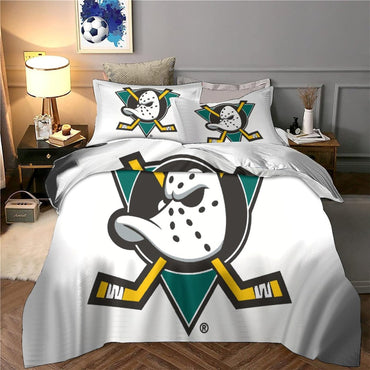 Anaheim Ducks Bedding Set Pattren Quilt Duvet Cover Without Filler (Online Order Only)
