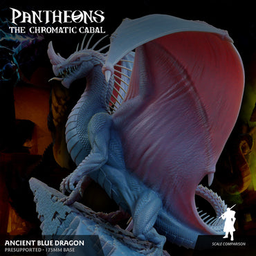 3D Printed Sordane Publishing Ancient Blue Dragon Pantheons The Chromatic Cabal 28 32mm D&D (Online Only)