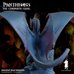 3D Printed Sordane Publishing Ancient Blue Dragon Pantheons The Chromatic Cabal 28 32mm D&D (Online Only)