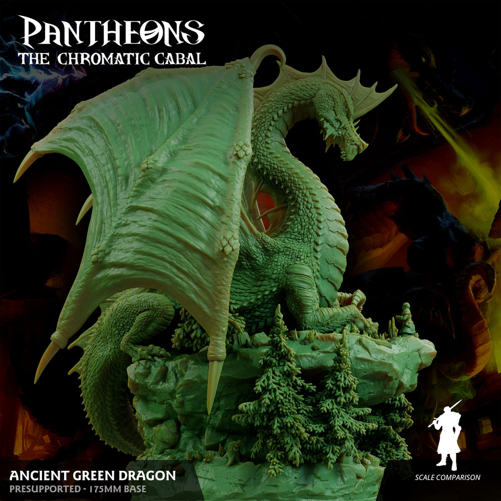 3D Printed Sordane Publishing Ancient Green Dragon Pantheons - The Chromatic Cabal  28 32mm D&D (Online Only)