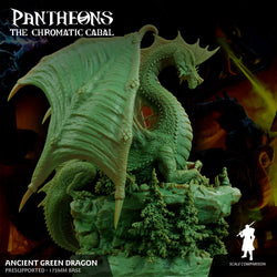 3D Printed Sordane Publishing Ancient Green Dragon Pantheons - The Chromatic Cabal  28 32mm D&D (Online Only)