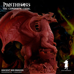 3D Printed Sordane Publishing Ancient Red Dragon Pantheons - The Chromatic Cabal 28mm 32mm D&D (Online Only)