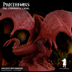 3D Printed Sordane Publishing Ancient Red Dragon Pantheons - The Chromatic Cabal 28mm 32mm D&D (Online Only)