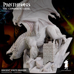 3D Printed Sordane Publishing Ancient White Dragon Pantheons - The Chromatic Cabal 28 32mm D&D (Online Only)