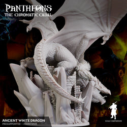 3D Printed Sordane Publishing Ancient White Dragon Pantheons - The Chromatic Cabal 28 32mm D&D (Online Only)