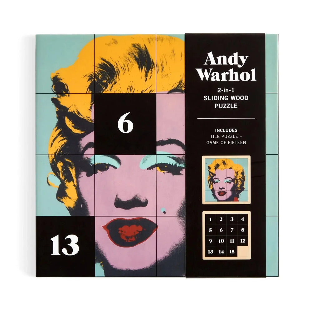 Andy Warhol Marilyn 2-in-1 Sliding Wood Puzzle Galison (ONLINE ORDER ONLY)