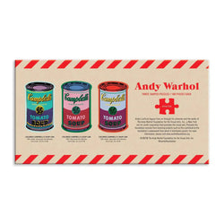 Andy Warhol Soup Cans Set of 3 100 Piece Shaped Puzzles in Tins Galison (ONLINE ORDER ONLY)