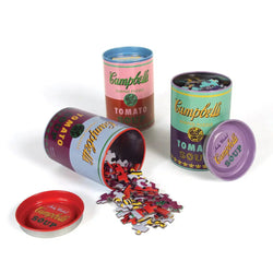 Andy Warhol Soup Cans Set of 3 100 Piece Shaped Puzzles in Tins Galison (ONLINE ORDER ONLY)