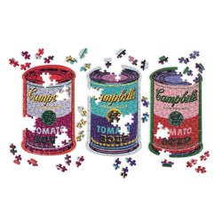 Andy Warhol Soup Cans Set of 3 100 Piece Shaped Puzzles in Tins Galison (ONLINE ORDER ONLY)