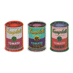 Andy Warhol Soup Cans Set of 3 100 Piece Shaped Puzzles in Tins Galison (ONLINE ORDER ONLY)