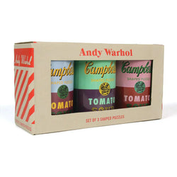 Andy Warhol Soup Cans Set of 3 100 Piece Shaped Puzzles in Tins Galison (ONLINE ORDER ONLY)