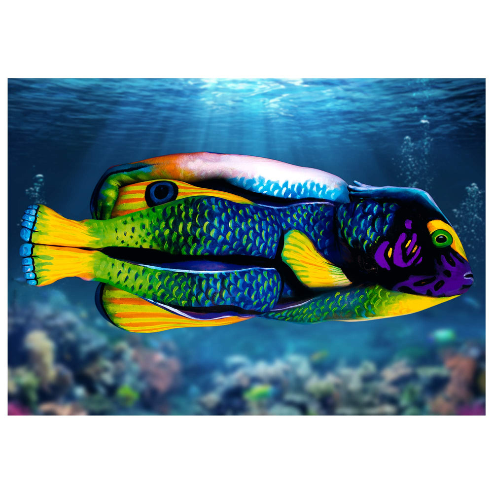 Angelfish Body Painting 1000 Piece Jigsaw Puzzle Funwares (ONLINE ORDER ONLY)