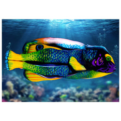 Angelfish Body Painting 1000 Piece Jigsaw Puzzle Funwares (ONLINE ORDER ONLY)
